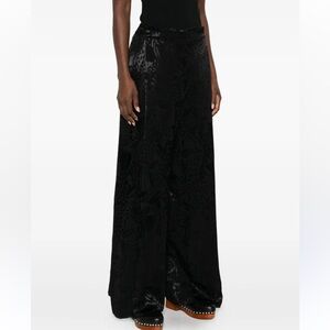 VELVET BURNOUT DEVORE PAISLEY FLOWY SHEER WITCHY WHIMSIGOTH PANTS SKIRT LAYERED